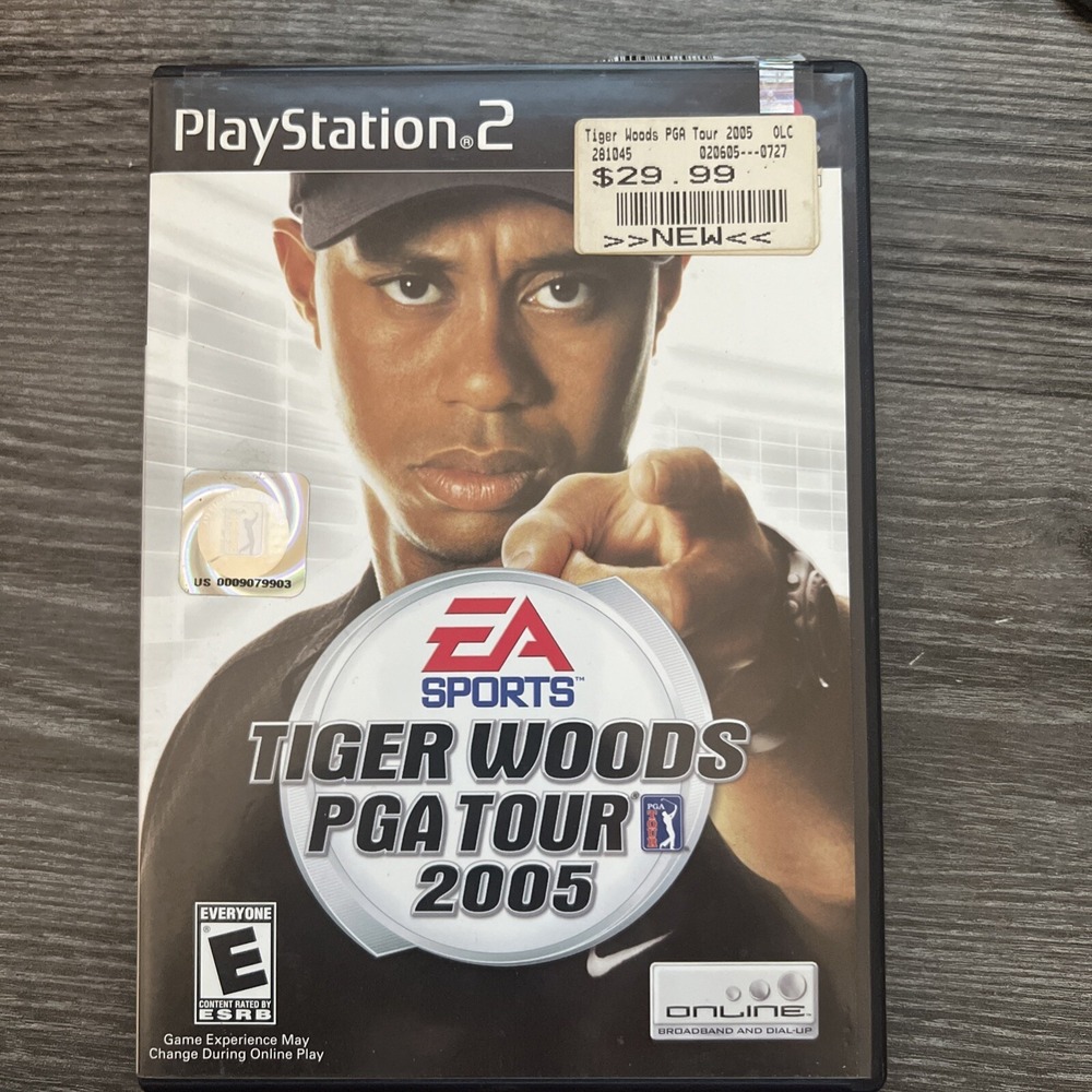 Tiger Woods PGA Tour 2005 (Sony PlayStation 2, PS2, 2004) Complete w/Manual Test